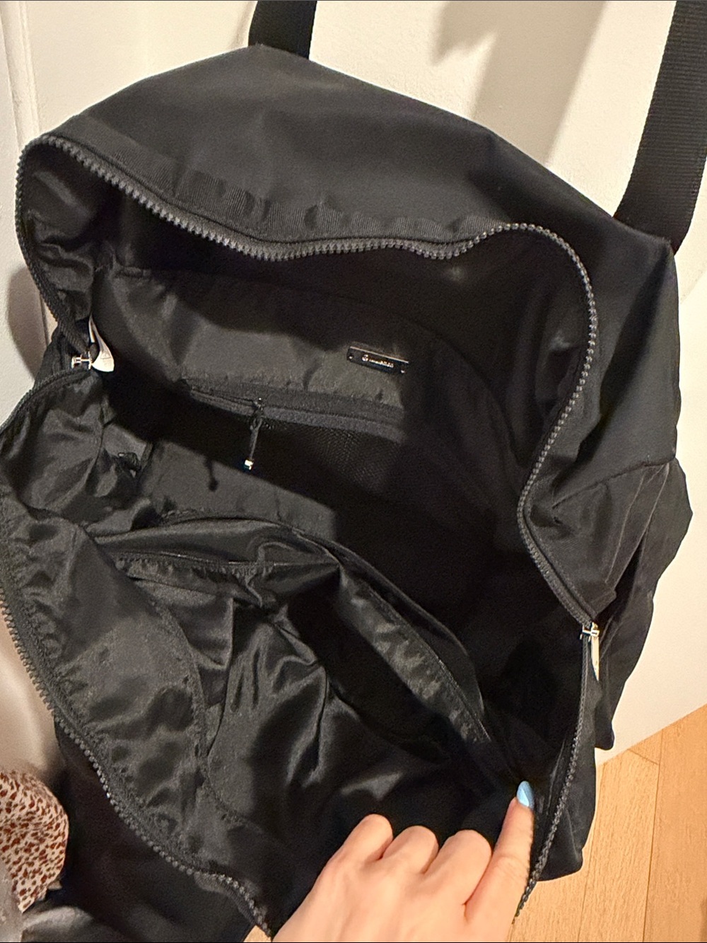 lululemon athletica Black Nylon Travel Tote with Dual Straps duffel - Picture 3 of 4